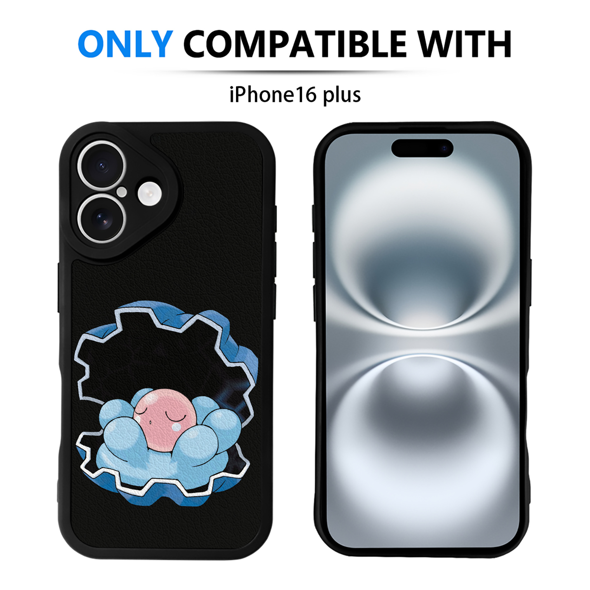 （画像用） ポケットモンスター Pokémon 【iPhone 16シリーズ対応】シリコンスマホケース（レザー調） 材質：シリコン